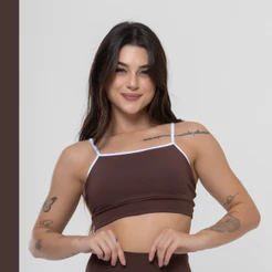 Top de Academia Feminino Alcinha Fitness Sustentação Treino - Zero Transparência