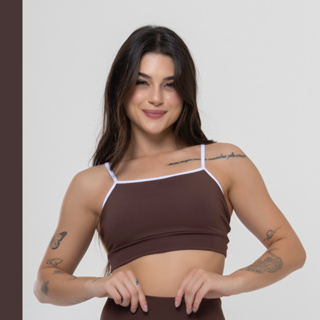 Top de Academia Feminino Alcinha Fitness Sustentação Treino - Zero Transparência em Oferta na Shopee