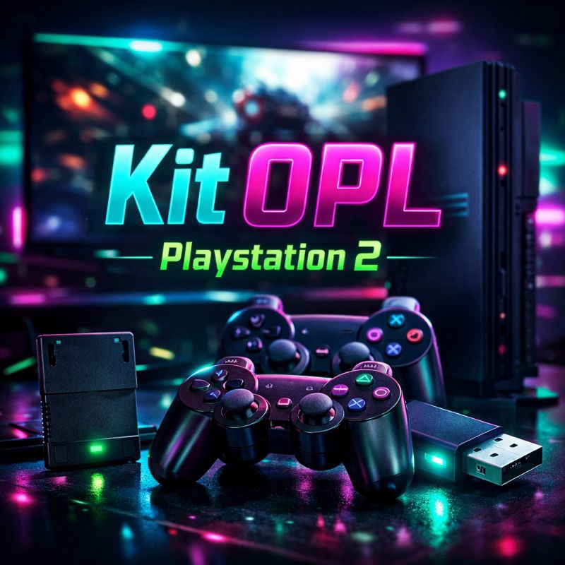 KIT OPL PEN-DRIVE 64GB 128GB + MEMORY CARD COM OPL OFICIAL