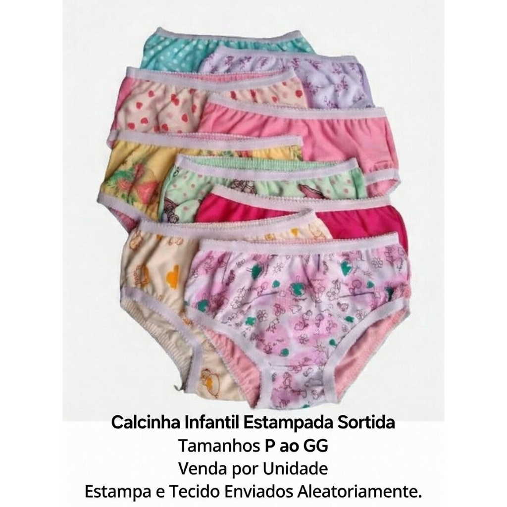 calcinhas infantil aleatórias