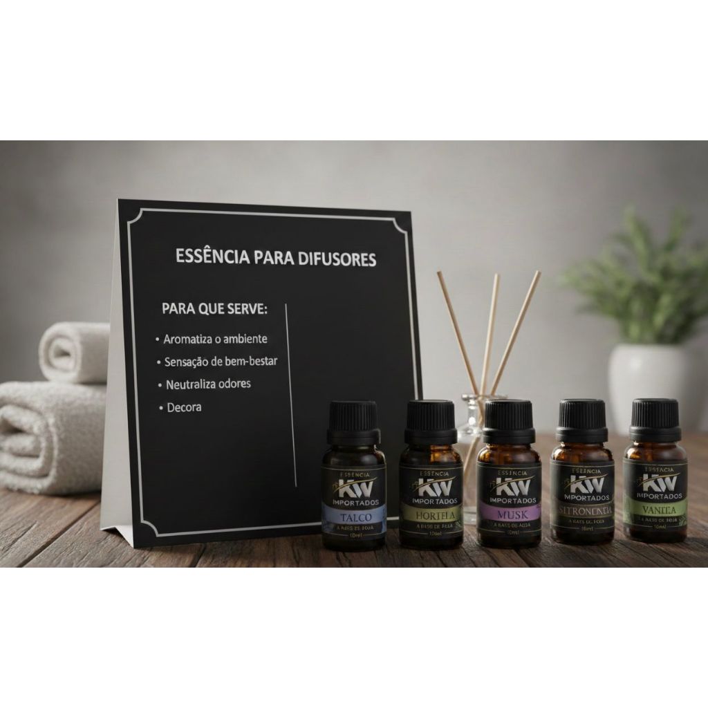 Essências para Difusor Aromatizador Umidificador | Hidrossolúvel Base água 20ML