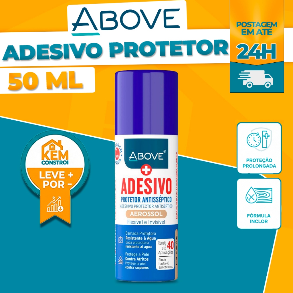 Curativos Adesivo Spray Antisséptico Above 50ml Proteção Invisível à Prova d'Água