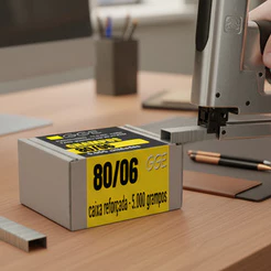 Grampos 80/06 Galvanizado Airfix Para Grampeador Tipo 80 Tapeceiro Estofado Caixa 10.000 Unidades