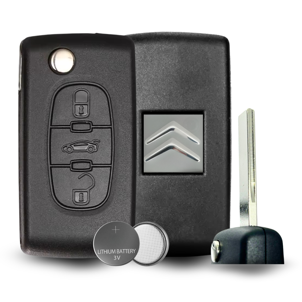 Carcaça Chave Canivete Citroen C3 C4 Aircross 3 Botões