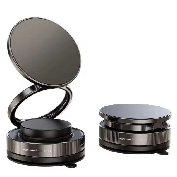 Suporte Magnético Para Celular Fixação Com Ventosa Giratório 360 Graus Dobrável Veicular Automotivo