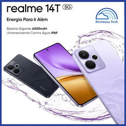REALME 14T 5G 256GB + 8GB RAM 120 Hz CÂMERA 50MP 6000mAh NFC