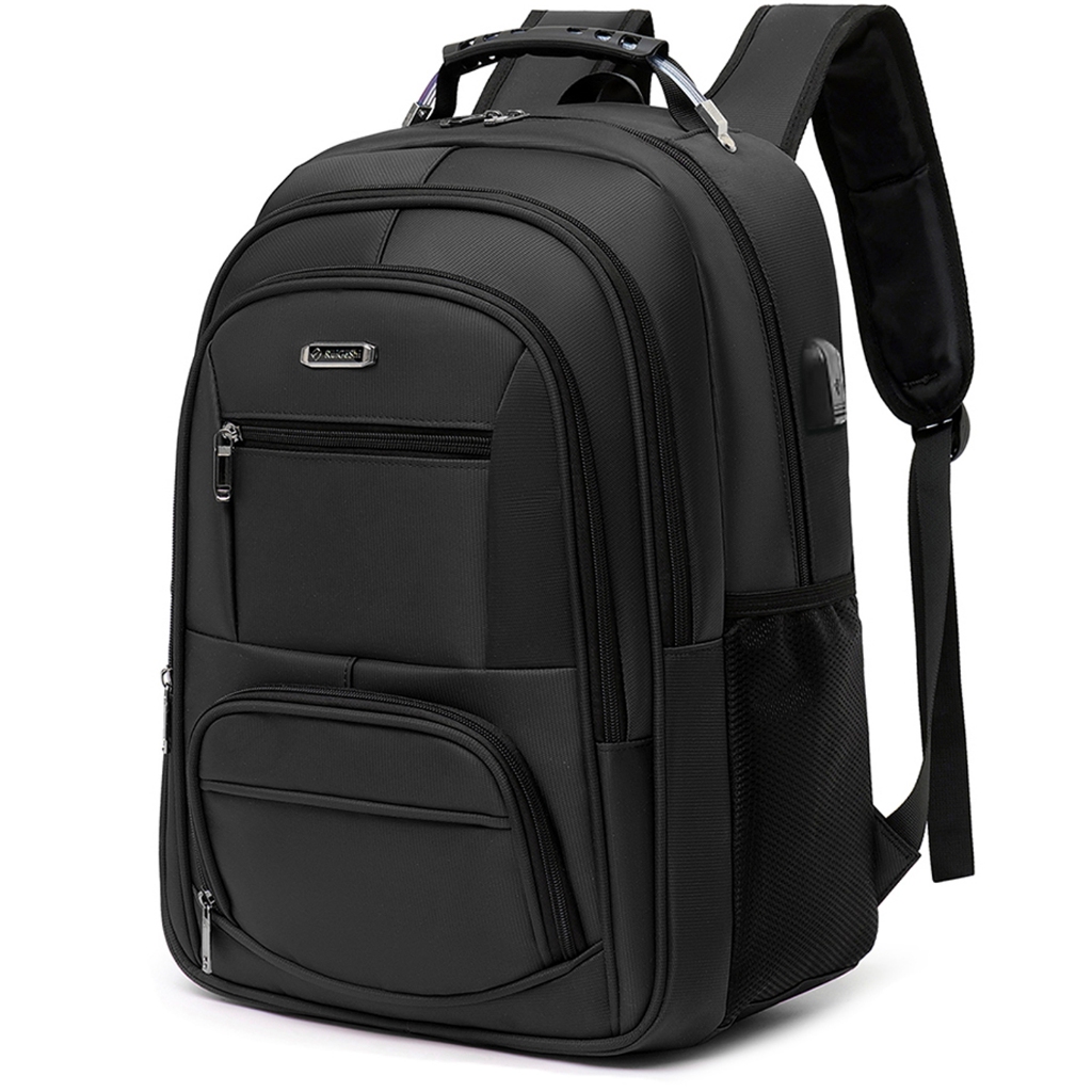 Mochila Executiva Masculina Antirroubo e Impermeável com Porta USB – Para Notebook 15.6”, Trabalho e Viagem