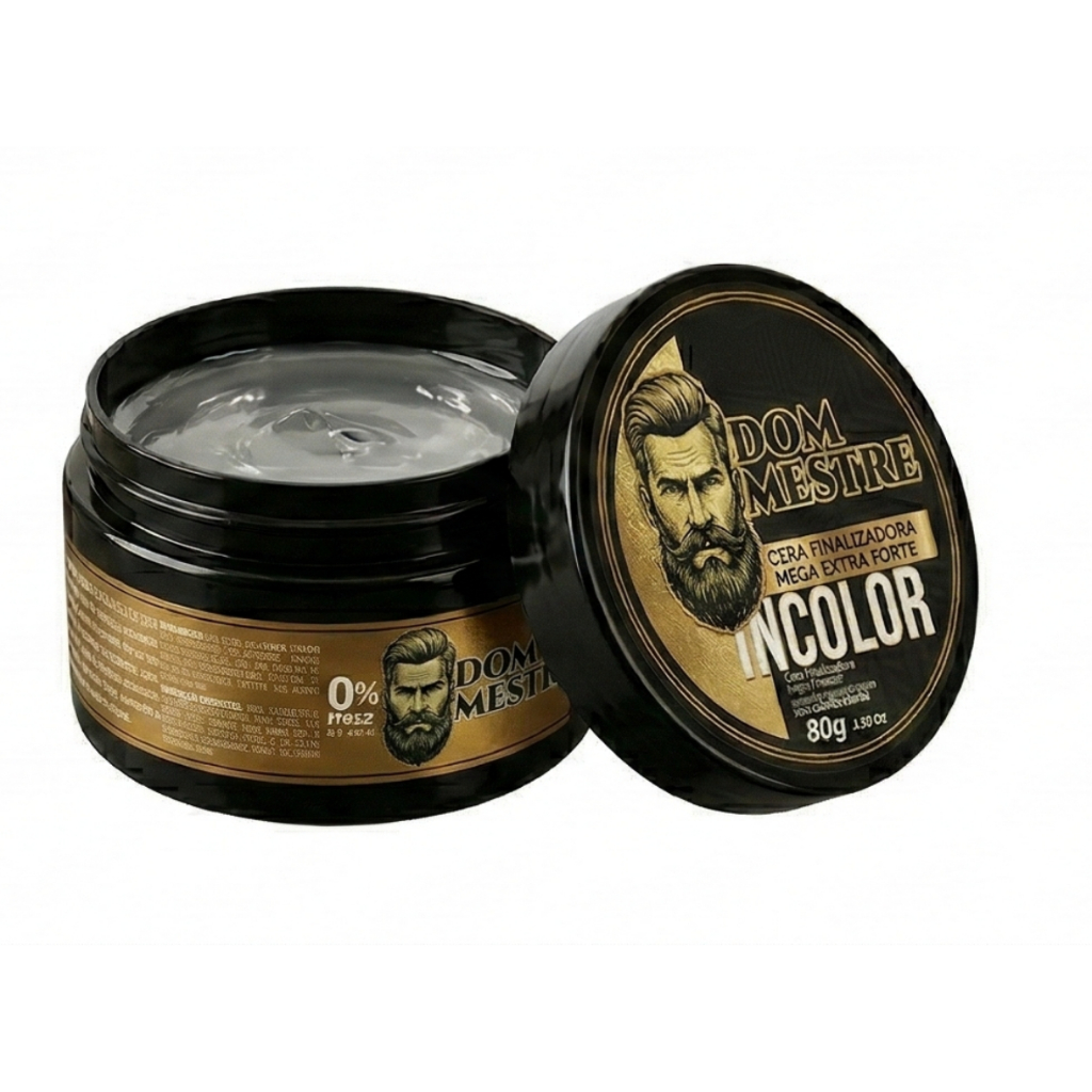 Pasta Modeladora Masculina Fixação Forte Efeito Natural Cabelo e Barba 80g Dom Mestre