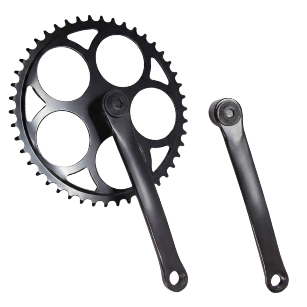 Pedivela Bike 46 Dentes 170mm Ponta Quadrada Aço Fixa Coroa Unica Single