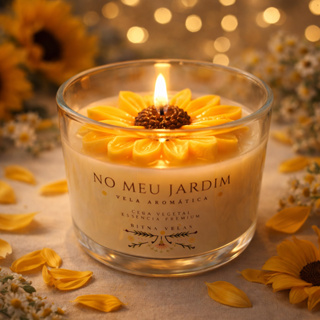 Vela Aromática de Girassol Perfumada em Oferta na Shopee