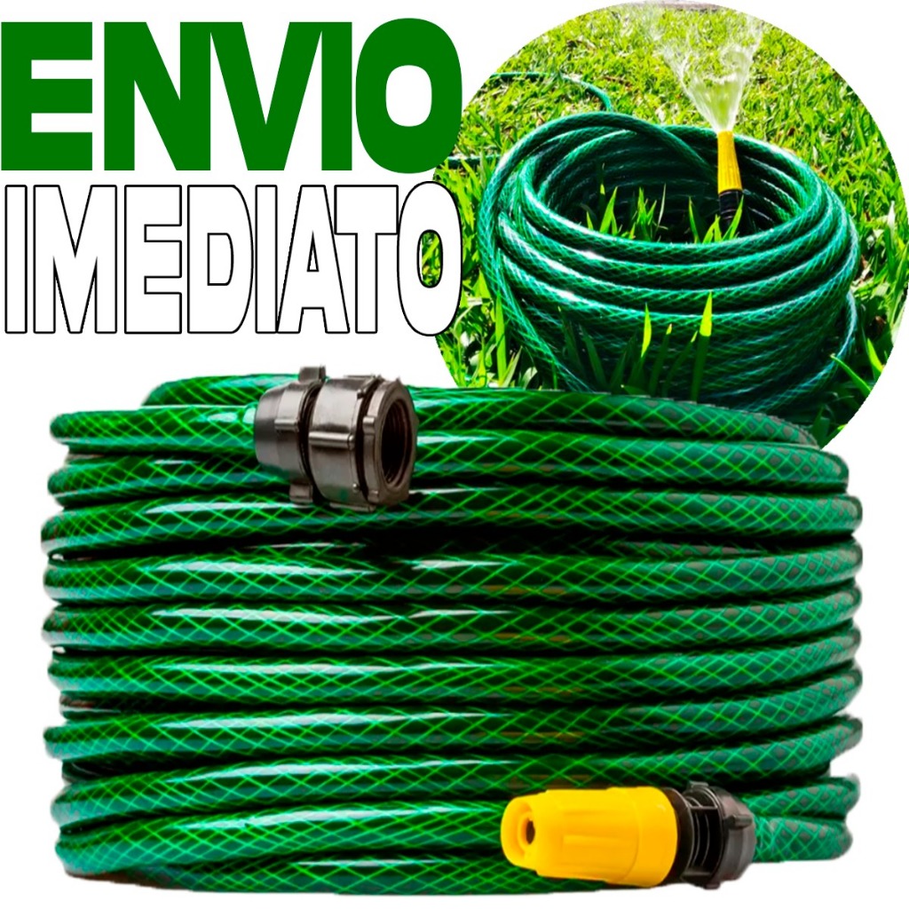 Mangueira Jardim Reforçada Trançada Completa 05 á 50m Metros em Oferta na Shopee