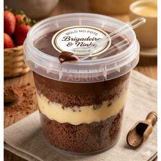 Pote de Plástico Redondo com Tampa Lacre 220 ml Bolo no Pote em Oferta na Shopee