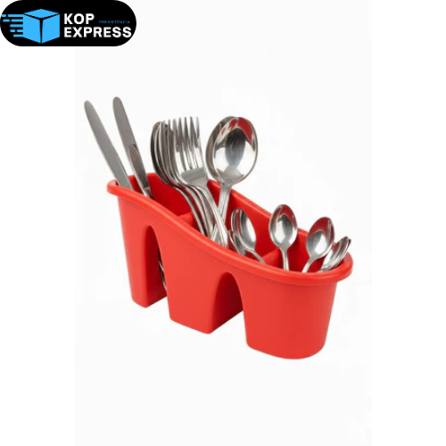 Escorredor Porta Talheres 3 Divisórias  Plástico Durável  Cores Modernas em Oferta na Shopee