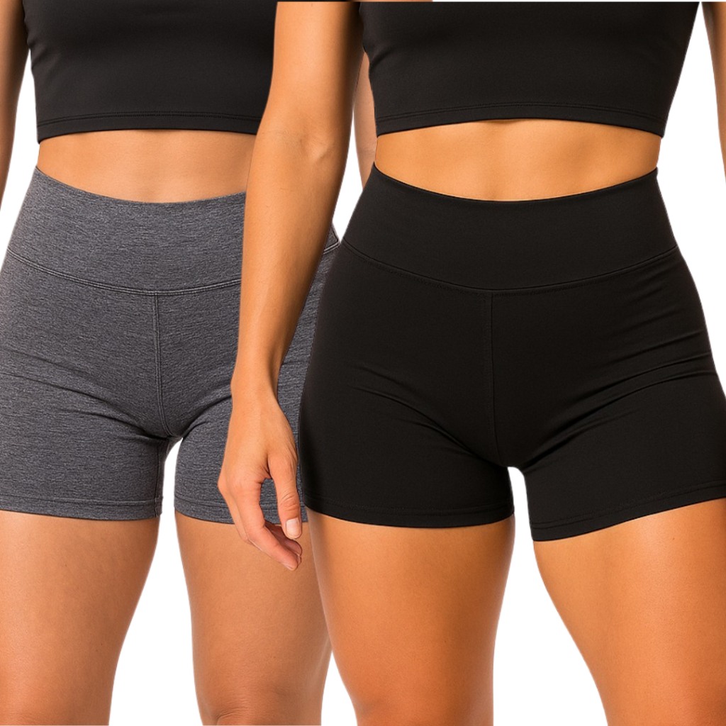 KIT 2 shorts Feminino academia shorts curto zero transparência Fitness