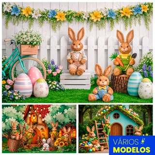 Painel Fundo Fotográfico Retangular Newborn Feliz Páscoa 1,50x2,20 Mt em Oferta na Shopee