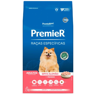 Ração Premier Raças Específicas Cães Adultos Spitz Alemão Frango 7,5kg