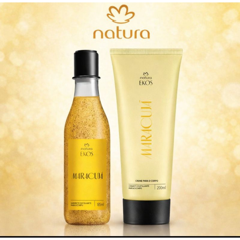 kit natura Ekos maracuja com hidratante 200ml+esfoliante corporal 185ml