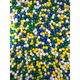 Miçanga Bola Facetado Leitosa e Translucida  Pacote 500gr 8mm Bolinhas contas  para pulseira bolsas vasos em Oferta na Shopee