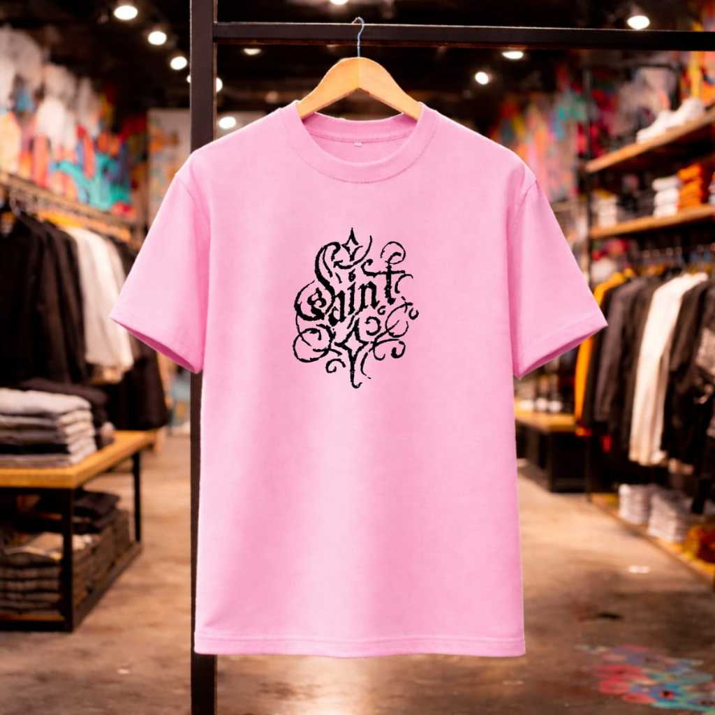 Camiseta Unissex 100% Algodão Estampada Saint Street Style Religioso Arabescos Camisa Estilo Casual Básico Confortavel