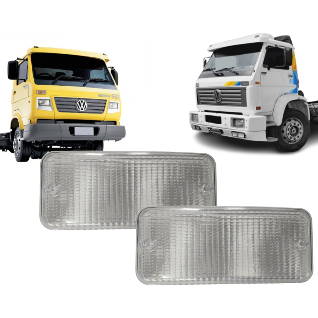 Par Lente Seta Pisca Frontal Vw Volks 8150 7100 13180 15180 Worker Delivery Titan Cabine Antiga Cristal em Oferta na Shopee