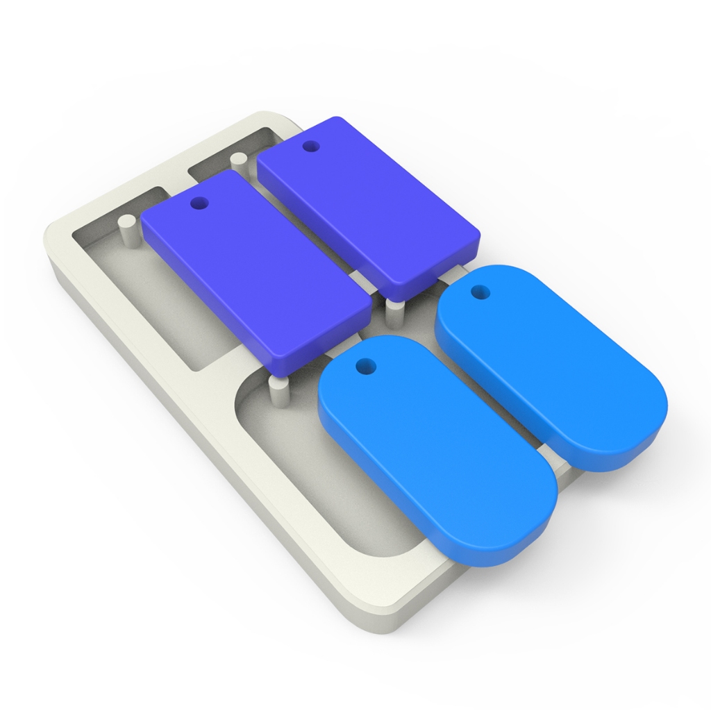 Forma de Silicone Mini Pingente Oval e Retangular | Ideal para Sachês Aromáticos em Oferta na Shopee