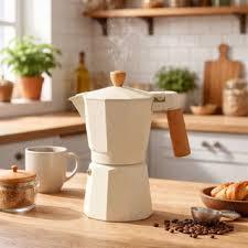 Cafeteira Italiana Milão 6 Xícaras 300ml - Sortida Cabo Madeira café