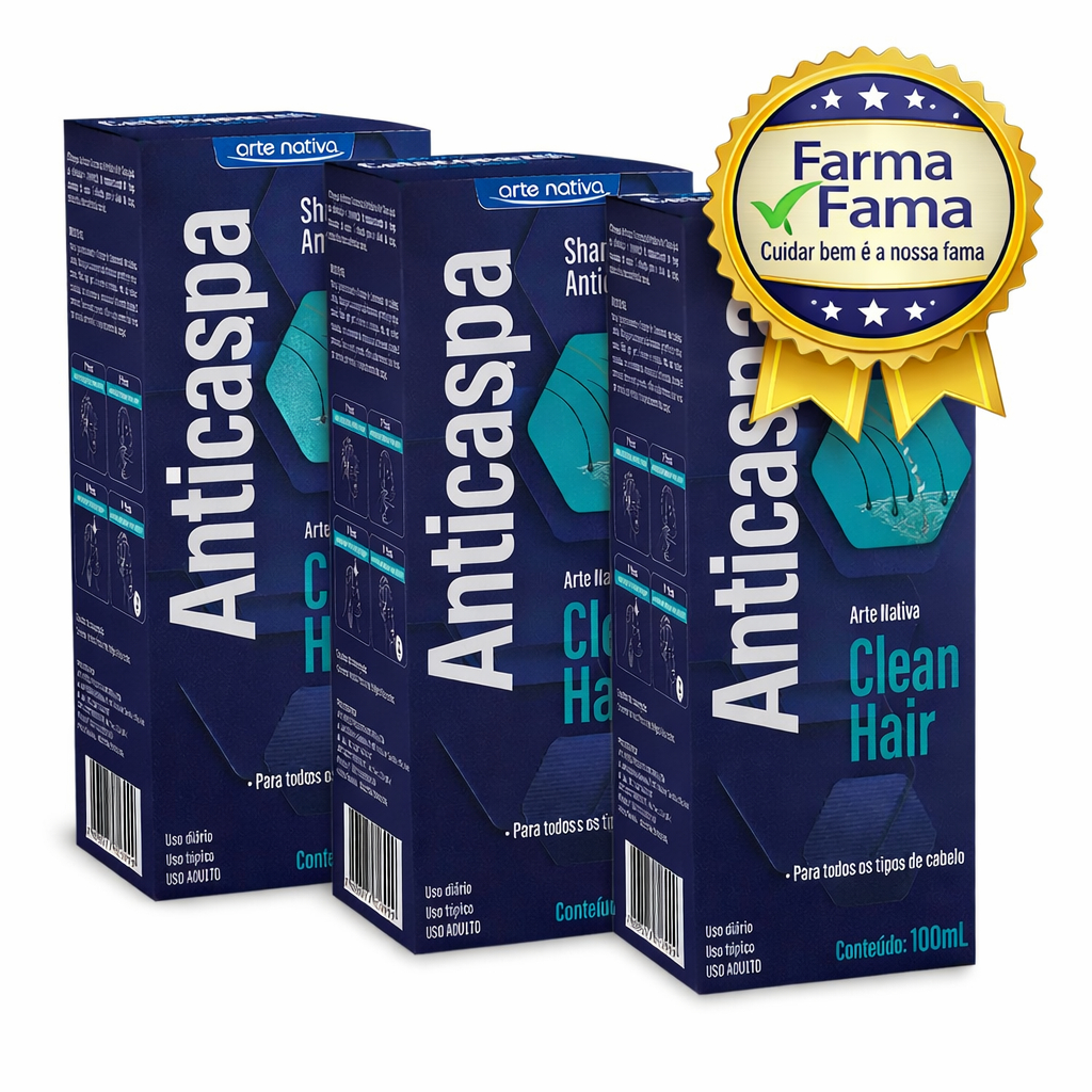 Kit 3x Shampoo Clean Hair 100ml Original Cuidado Capilar Uso Diário em Oferta na Shopee