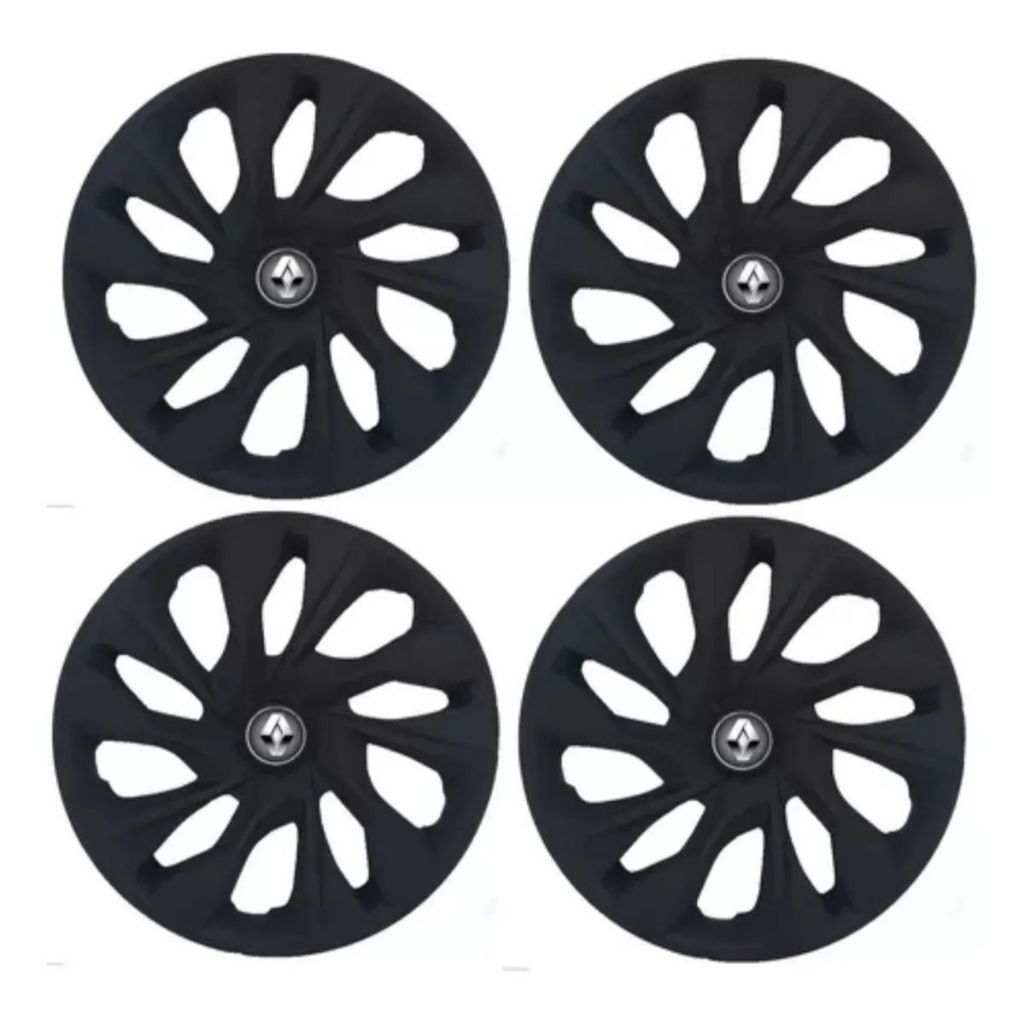 JOGO DE CALOTA DS4 AUTOMOTIVA PRETO FOSCO RENAULT