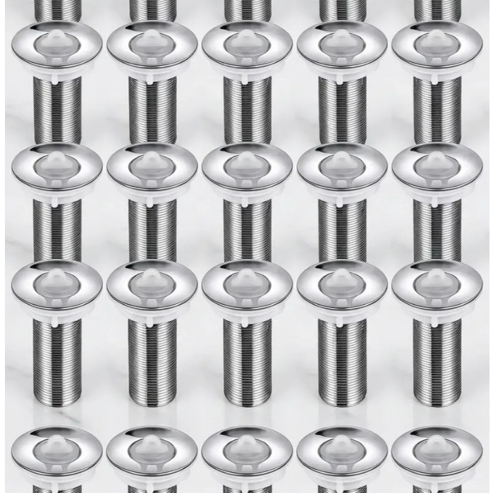 Pacote Com 25 Ou 50 Válvulas Cromado Lavatório Banheiro Pia Cuba ABS Plástico 7/8" em Oferta na Shopee