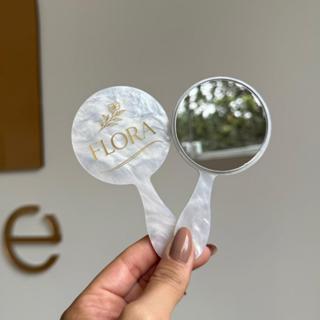 espelhos de bolsa KIT COM 10 formato Mini  COM CABO acrílico beleza maquiagem mimo presente em Oferta na Shopee