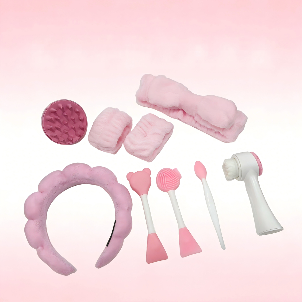 KIT SKIN CARE  COM 8 PECAS  R024 em Oferta na Shopee