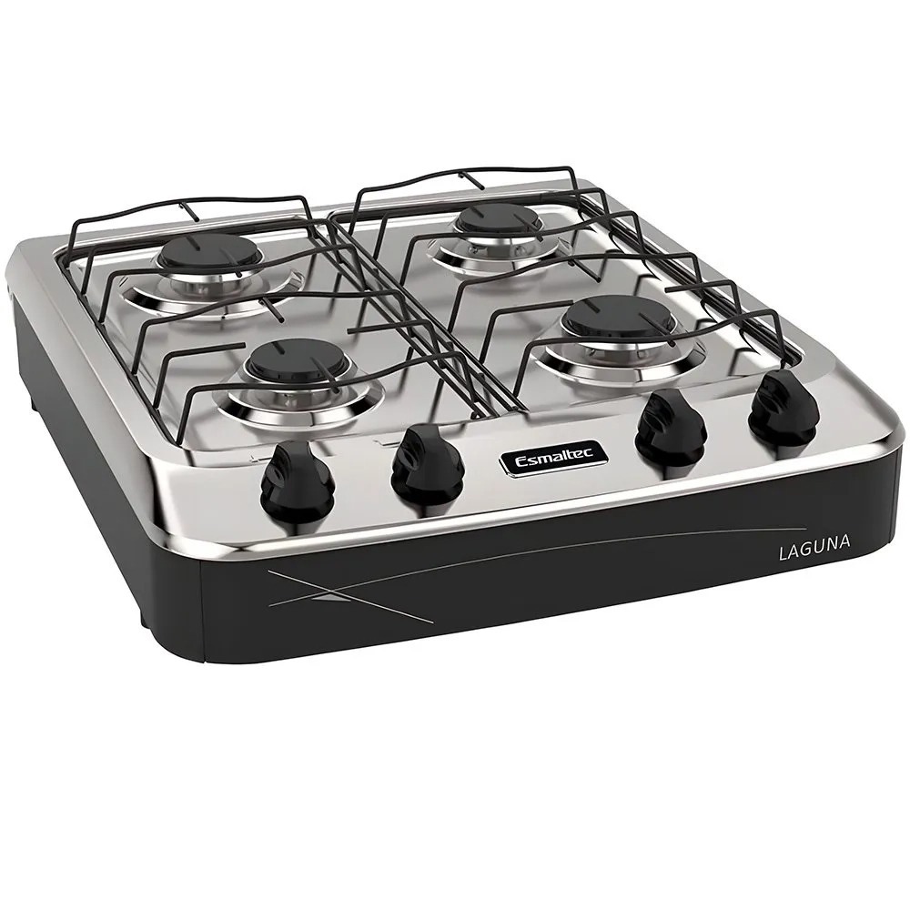 Fogão de Mesa Esmaltec Laguna 4 Bocas 4027 Preto