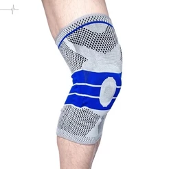 Joelheira Compressão Flexivel 3D Ortopedica Esportiva Anel e Haste Flexivel Treino Alívio Dor Joelho