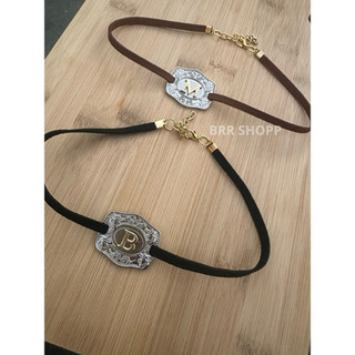 Colar Country Choker Feminina Ajustável Fivela Com Letra