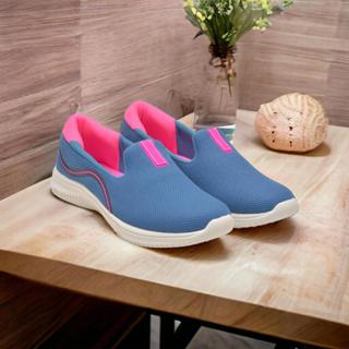 Tênis ortopédico feminino slip on calce fácil academia lazer em Oferta na Shopee