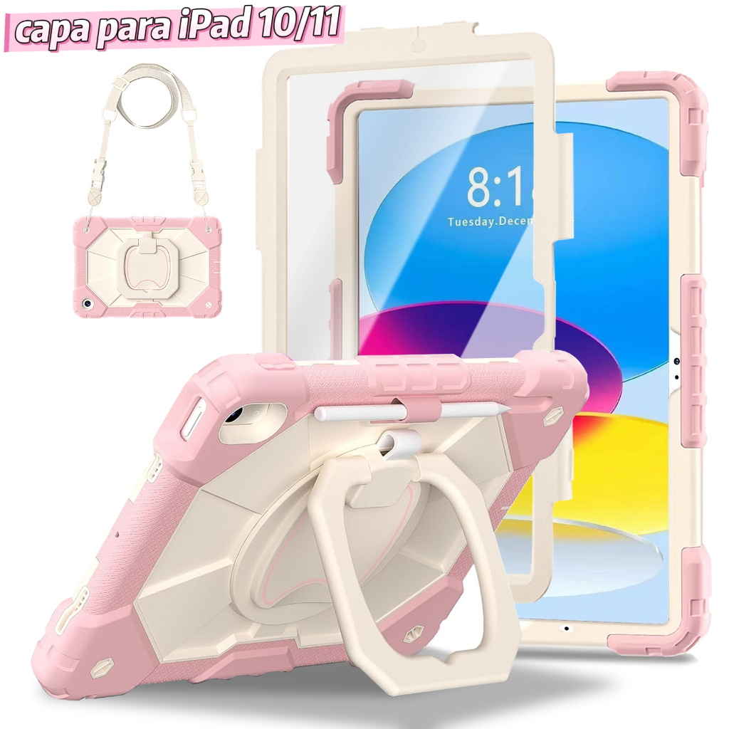 Capa Protetora Para iPad 11ª(A16) /10ª 11 Pol 2025  com Alça,Resistente a quedas