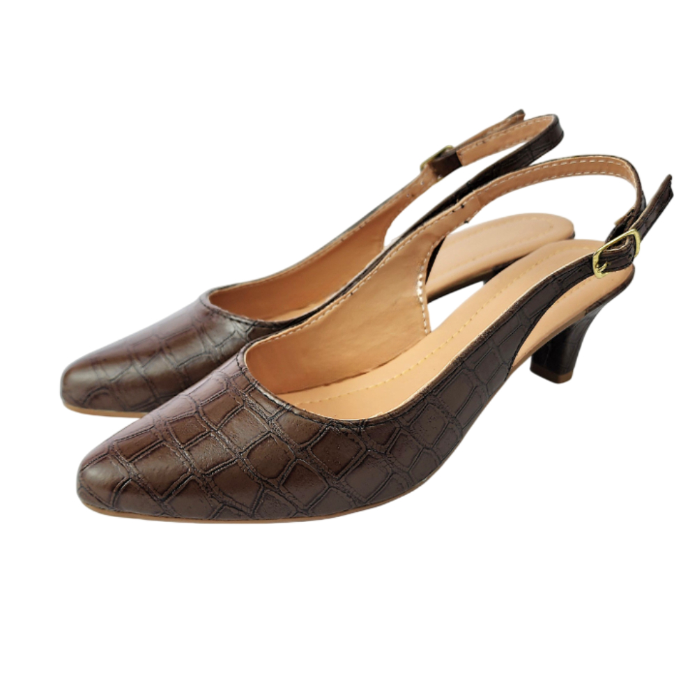 Salomé Salto Fino Feminino Scarpin Croco Sapato Social