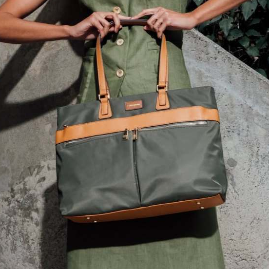 Bolsa Carteira Pasta em Nylon Tecido Espaçosa Para Notebook e Documentos Chenson