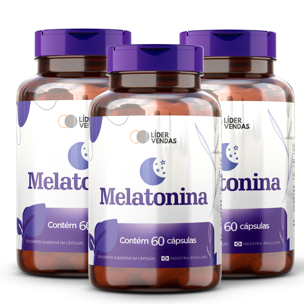 Melatonina 500mg 60 Caps Sono Reparador E Descanso Profundo –  3 POTES