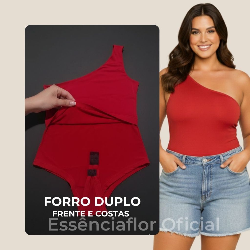 Body Feminino Mula Manca Suplex Bory Moda Blogueira Blusa Feminina Estilosa Com Forro Duplo e Fecho