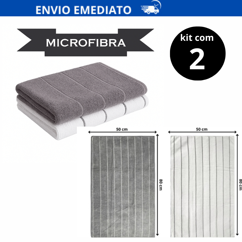 Kit 2 Super Panos De Chão Grandes Em Microfibra Panão 80x50 em Oferta na Shopee