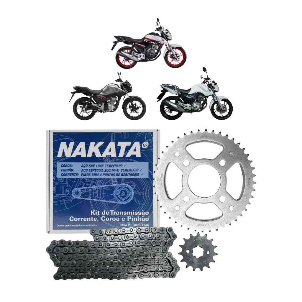 Kit Relação Transmissão Titan Cargo Fan Start 160 2016 2017 2018 2019 2020 2021 