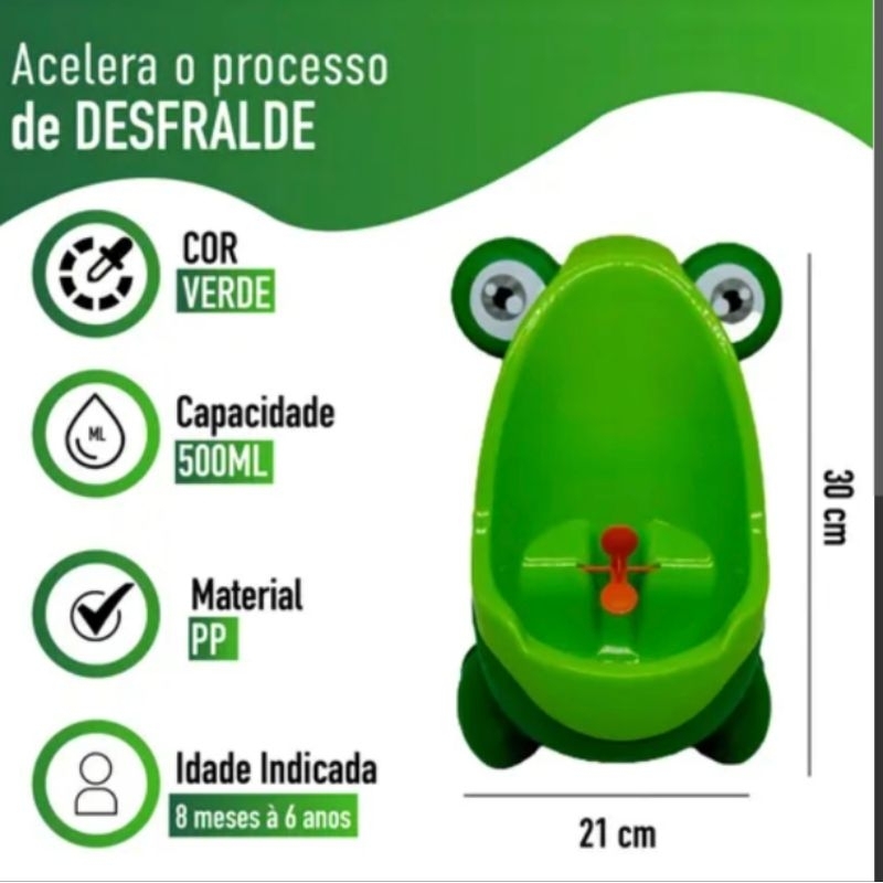 Mictório infantil sapinho com Alvo giratório/desfralde Meninos/ Envio Rápido