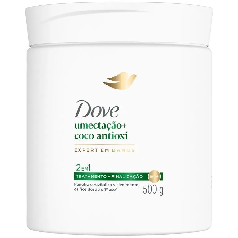 Máscara Capilar Dove 2 em 1 Umectação + Coco Antioxi 500g