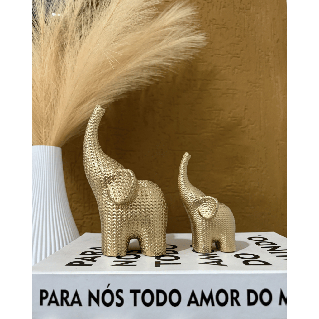 Elefante Decorativo Efeito Crochê - Design Moderno Exclusivo