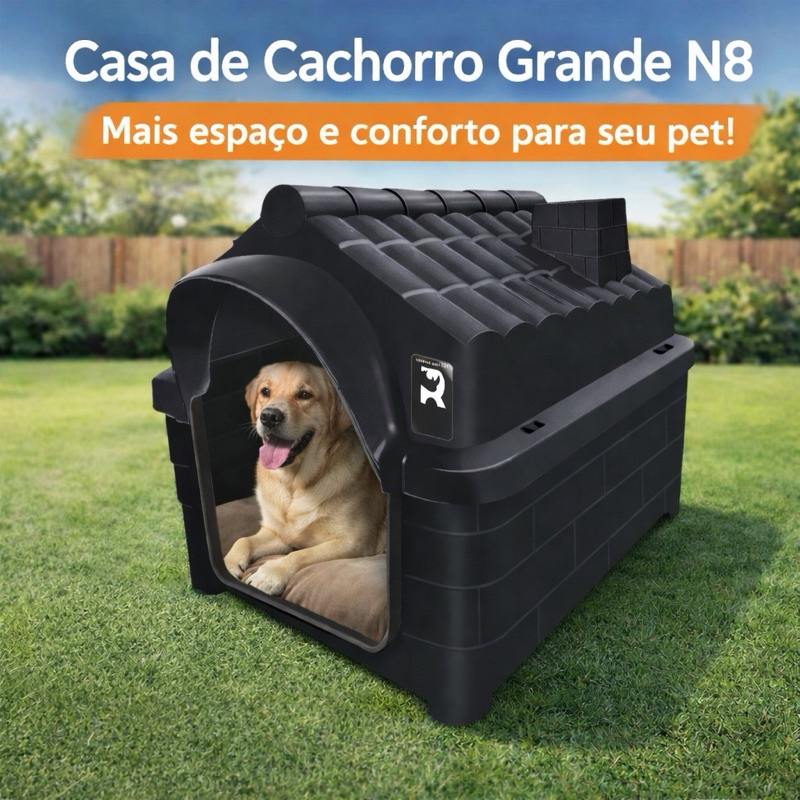 Casa de Cachorro N8 Porte Grande Mais Espaço e Conforto Para Seu Pet