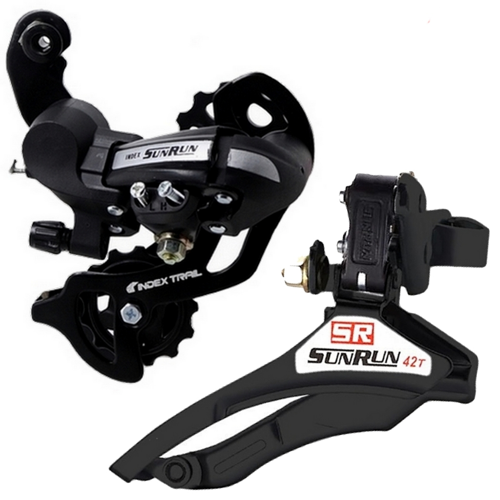Kit 24v Câmbio Dianteiro + Câmbio Traseiro Macaquinho Bike 26 Bicicleta Aro 29 Sunrun