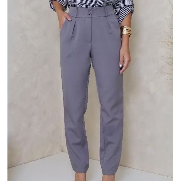 Calça Feminina Social Alfaiataria | Cintura Alta Elegante | Moda Confortável M G GG | Envio Imediato em Oferta na Shopee