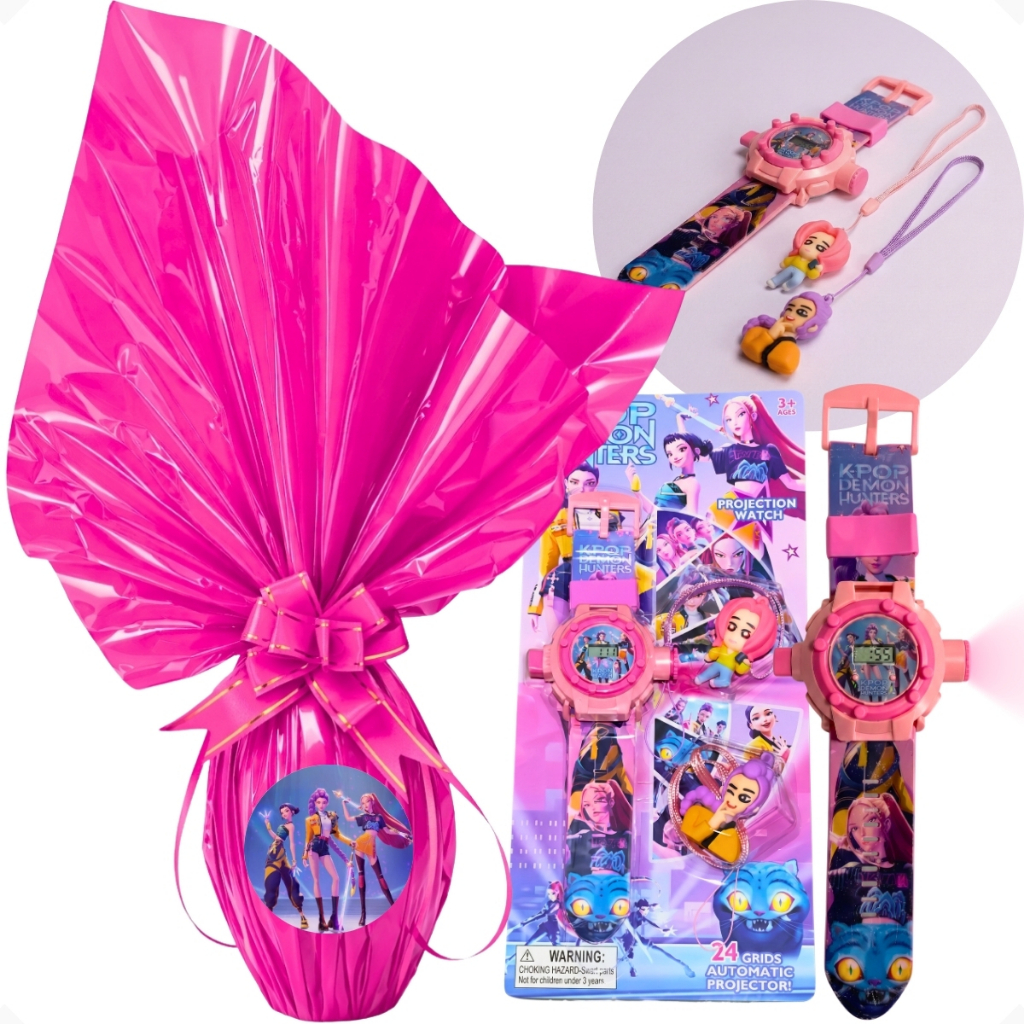 Ovo De Páscoa 250g Guerreiras Do Kpop Com Relógio Projetor