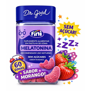 Melatonina Fini Dr. Good Morango 60 Gomas em Oferta na Shopee